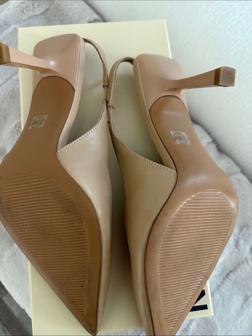 Anne Klein Nude Pointed Slingback Pumps - Picture 4 of 4